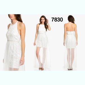 White maxi dress lace